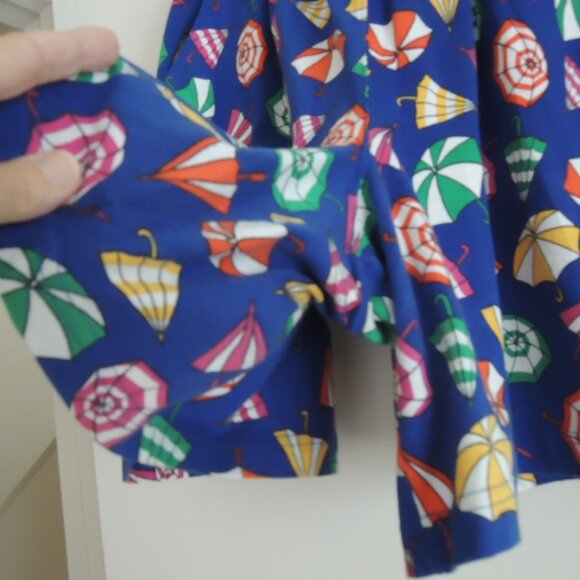 Ladies 2 Pc Shorts Skort Set Size L (Size M) Umbrella Print by Picone Sport NWOT - Picture 7 of 16